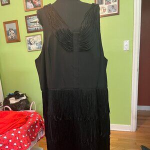 6th and Lane Fringed Flapper Style Dress Size 28